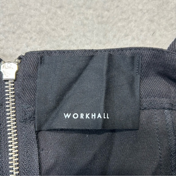 WORKHALL Black Crop Zip Back Top Size L - Picture 3 of 7